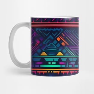 Neon Geometric Pattern Mug